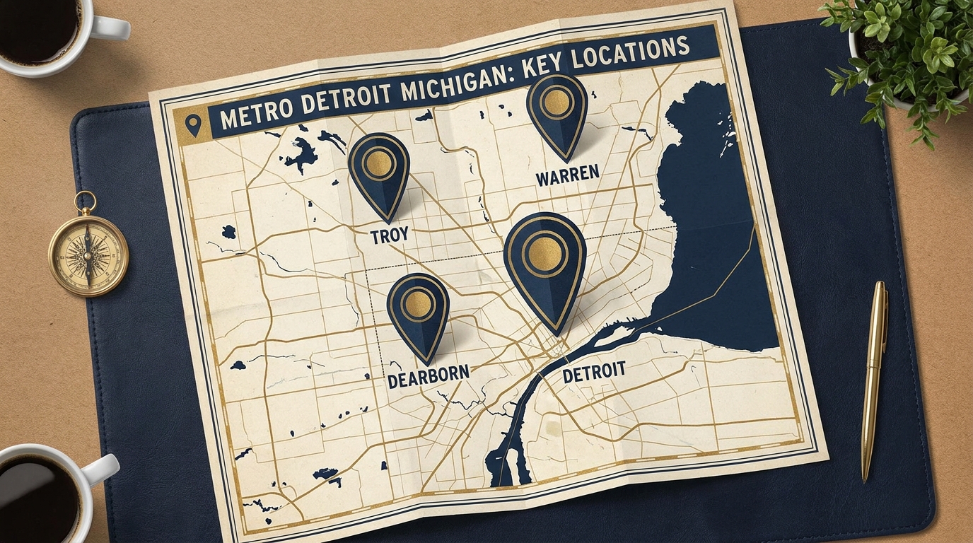 BH Drywall Metro Detroit Metro Detroit service area map