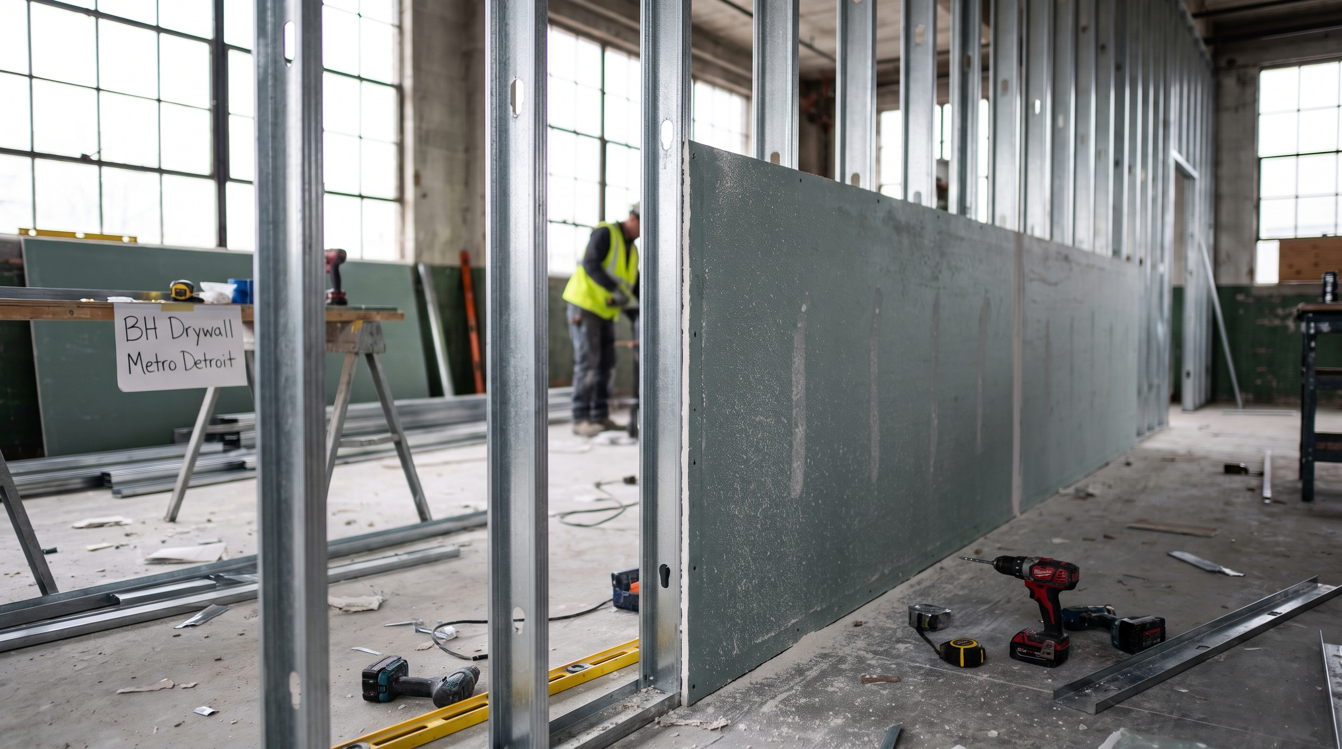 Warehouse partition drywall — BH Drywall Metro Detroit, Metro Detroit, MI